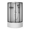Душевая кабина Am.Pm X-Joy W94C-401A-090BT 90x90, 1/4 круга, профиль матовый черный, стекло прозрачное
