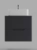 Тумба с раковиной Orange Line Li-60TugMDF+B02-460W графит матовый, 60 см фото 3