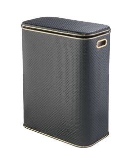 Корзина для белья Geralis PBG-Bb черная, золото, стандартная
