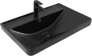 Раковина Aquanet Ирис 329248 черный матовый, 71x47.5