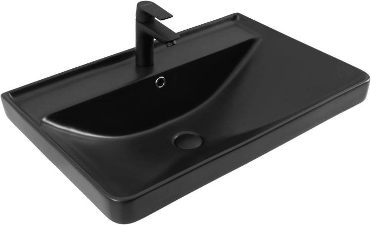 Раковина Aquanet Ирис 329248 черный матовый, 71x47.5