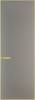 Межкомнатная дверь Profil Doors 1 AGN цвет профиля Золото, стекло безопасное 4 мм монохром серебро 800x2000