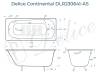 Чугунная ванна Delice Continental DLR230641-AS 130x70, белая, с антискользящим покрытием, без ножек фото 8