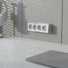 Розетка 4-местная с заземлением и шторками Werkel Gallant W5072210 белый фото 2