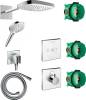 Душевой комплект Hansgrohe Raindance Select E 300 (3 jet) 26468400 + 26530400 + 26486000 + 28276000 + 15734400 + 15736400