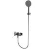 Смеситель для ванны AQUAme Imola AQM6712GM с душевым набором, серый матовый