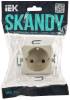 Розетка 1-местная с заземлением и шторками IEK Skandy SK-R14-16-K10 бежевый фото 6