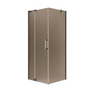 Душевой уголок Cezares SLIDER-AH-1-80-70/80-BR-GM профиль оружейная сталь, стекло бронза, 70x80x195