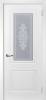 Межкомнатная дверь эмаль Текона Смальта-101, остекленная, Сапфир Ral 9003 белый 600x2000