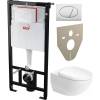 Комплект Унитаз подвесной Duravit Architec 45720900A1 + Инсталляция AlcaPlast Sadromodul AM101/1120-001 + Кнопка ALCA M70