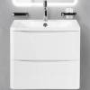 Тумба под раковину Belbagno Acqua ACQUA-600-2C-SO-BL 60x45x50 Bianco Lucido подвесная с двумя выкатными ящиками