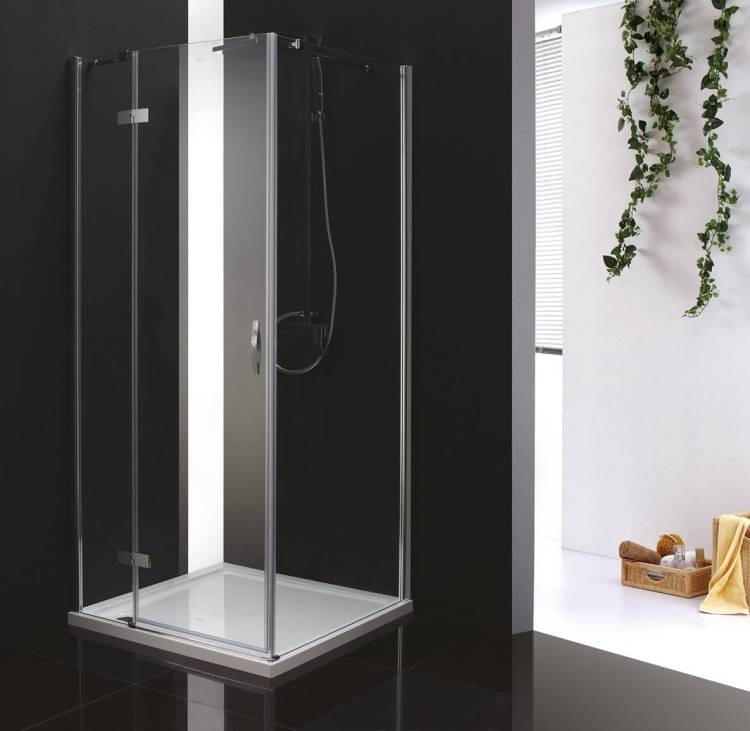 Душевой уголок Cezares BERGAMO-W-A-1-90-C-Cr-L профиль хром, стекло прозрачное, 90x90x195