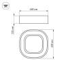 Потолочный светодиодный светильник Arlight SP-Tor-Quadrat-S450x450-35W Warm3000 022139(1) фото 2