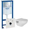Комплект Унитаз подвесной Bien Ion IOKA050N2VP0W5000 безободковый + Инсталляция Grohe Rapid SL 38750001 4 в 1 с кнопкой