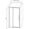 Душевая дверь в нишу AQUAme AQM7108-12 1200x1950мм., стекло 6мм, цвет профиля хром фото 4