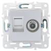 ТВ-розетка+Ethernet RJ45 IEK Skandy SK-AK20-2-K23 серебряный фото 3