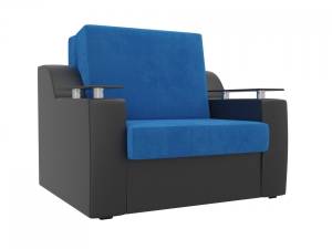 Кресло-кровать Лига Диванов Сенатор 105467 Голубой\Черный 92/110/93