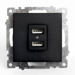 Розетка двойная с USB Stekker Катрин 39616