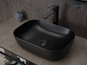 Раковина Gid Geométrico Bm1333 53367 черная матовая, 46x32.5x13.5