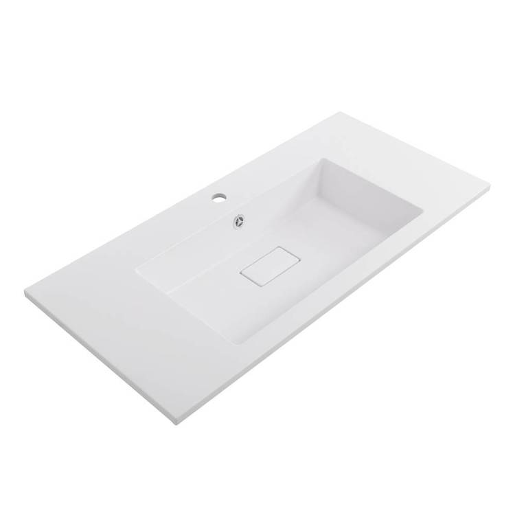 Раковина Cezares Slider CZR-1000/480-LV-MR-PRS белый матовый, 100x48x14.2