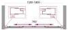 Душевая дверь BelBagno Unique BF-2-150/180-C-Cr фото 2