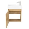 Тумба под раковину Belbagno Kraft Mini KRAFT MINI-500/260-1A-SO-RNN-L 45x25x50 Rovere Nebrasca Nature подвесная с распашной дверцей, левосторонняя фото 6