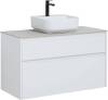 Тумба под раковину Aquanet Nova Lite 100 242581 2 ящика, белый глянец