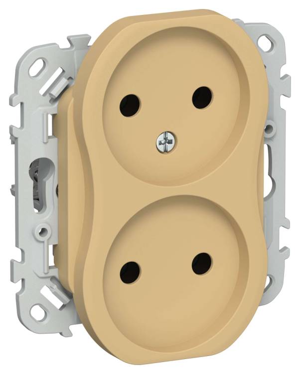 Розетка 2-местная IEK Flite FI-R20-10-1-K89 шамуа