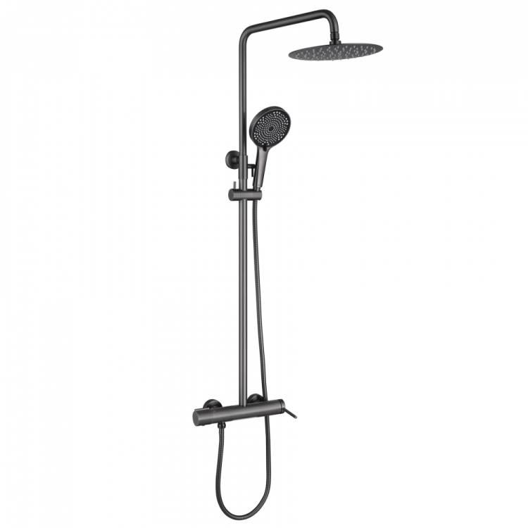 Душевая стойка Abber Emotion AF8816NGL с изливом, никель