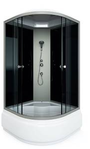 Душевая кабина Arcus Style S-23G 100x100x215, двери - серые тонированные, задние стекла - черные