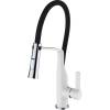 Смеситель для кухни Clever Chef 99733 с гибким изливом, белый