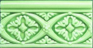 Бордюр Adex Modernista ADMO4005 Relieve Bizantino C/C Verde Claro 7.5x15