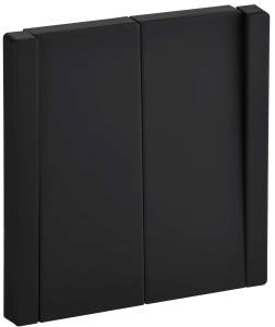 Выключатель 2-клавишный проходной IEK Forte&Piano FP-V22-0-10-1-M-K02 черный