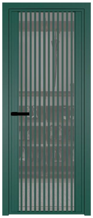 Межкомнатная дверь Profil Doors 3 AGP цвет профиля Зеленый воск, стекло безопасное 6 мм комфорт серый 600x2000