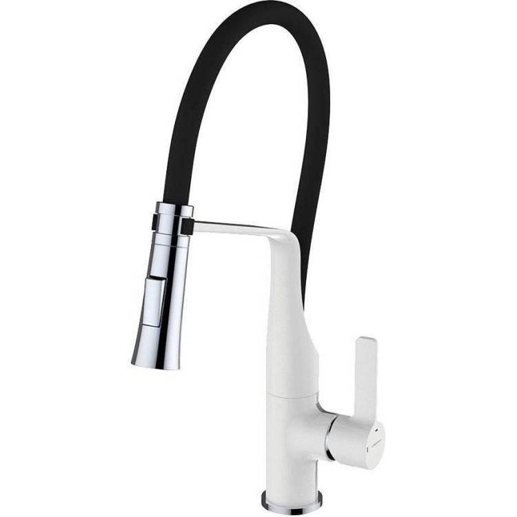Смеситель для кухни Clever Chef 99733 с гибким изливом, белый
