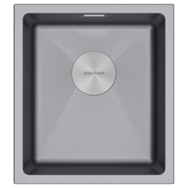 Мойка кухонная Paulmark Lumi 41Uni LU41-GRM Серый Металлик, 41x46