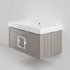 Тумба под раковину La Fenice Cubo Cappuccino 80 бежевый матовый фото 3