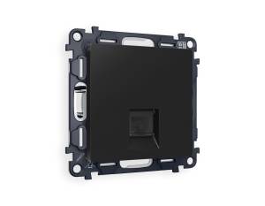 Комплект механизма компьютерной розетки Ambrella Volt MA MA812005 черный матовый