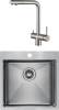 Комплект Paulmark Velten PM905151-BS брашированная нерж. сталь + Смеситель Paulmark Skalen Sk213020-SS для кухонной мойки