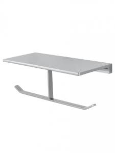 Держатель для туалетной бумаги Wonzon & Woghand WW-9156 двойной с полкой, хром