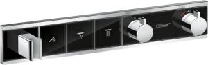 Термостатический смеситель Hansgrohe RainSelect 15356600 для душа, черный - хром