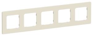 Рамка 5-постовая IEK Flite FI-M52-32-20-K86 сливочный