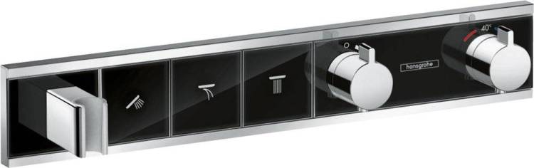 Термостатический смеситель Hansgrohe RainSelect 15356600 для душа, черный - хром