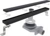 Душевой трап (лоток) Plumberia Selection PSL Linear 90 см, черный матовый фото 2