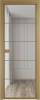 Межкомнатная дверь Profil Doors 5 AX цвет профиля Золото, стекло безопасное 6 мм ромб серебро 700x2000