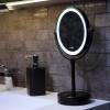 Косметическое зеркало Wasserkraft K-1005Black с подсветкой фото 2