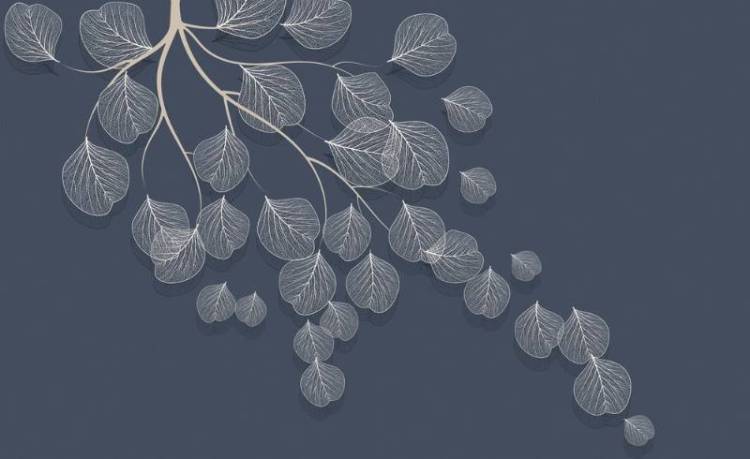 3D Фотообои Artegrafico «Утончённая ветвь на аметистовом фоне» PL-090 канвас