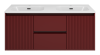 Тумба с раковиной Brevita Вайн УТ000027014 бордовая эмаль, 120 см фото 2
