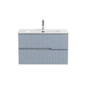 Тумба с раковиной Cezares Duet-N 80 голубой жемчужный, раковина CZR-8095-80