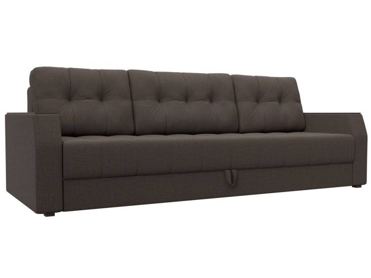 Прямой диван Лига Диванов Атлантида Б/С 122575 амур коричневый